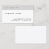 Modernes elegantes minimalistisches Design Berufli Visitenkarte (Vorne/Hinten)