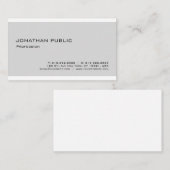 Modernes elegantes Minimalistisches Design Berufli Visitenkarte (Vorne/Hinten)