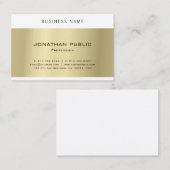 Modernes elegantes Minimalistisches Design Gold Sc Visitenkarte (Vorne/Hinten)