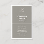 Modernes elegantes minimalistisches Design Schlich Visitenkarte (Vorderseite)
