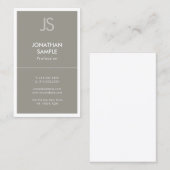 Modernes elegantes minimalistisches Design Schlich Visitenkarte (Vorne/Hinten)