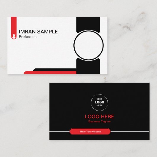 Modernes elegantes Minimalistisches Design Trendy Visitenkarte (Vorne/Hinten)