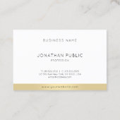 Modernes, elegantes, Minimalistisches Design Visitenkarte (Rückseite)