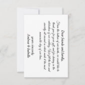 Modernes elegantes Minimalistisches Einfaches Hoch RSVP Karte (Rückseite)