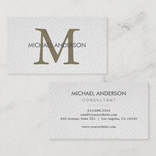 Modernes, elegantes Minimalistisches Monogramm Ber Visitenkarte