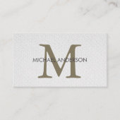 Modernes, elegantes Minimalistisches Monogramm Ber Visitenkarte (Vorderseite)