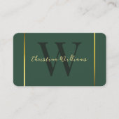 Modernes elegantes Minimalistisches Monogramm-Mark Visitenkarte (Vorderseite)