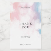 Modernes, elegantes Minimalistisches Rosa Blau Lebensmitteletikett (Einzelnes Label)