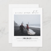 Modernes elegantes, Minimalistisches Save the Date (Vorne/Hinten)