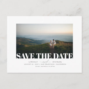 Modernes elegantes, Minimalistisches Save the Date Ankündigungspostkarte