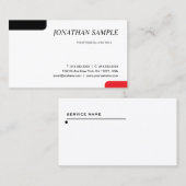 Modernes elegantes Minimalistisches Schlichtes Bus Visitenkarte (Vorne/Hinten)