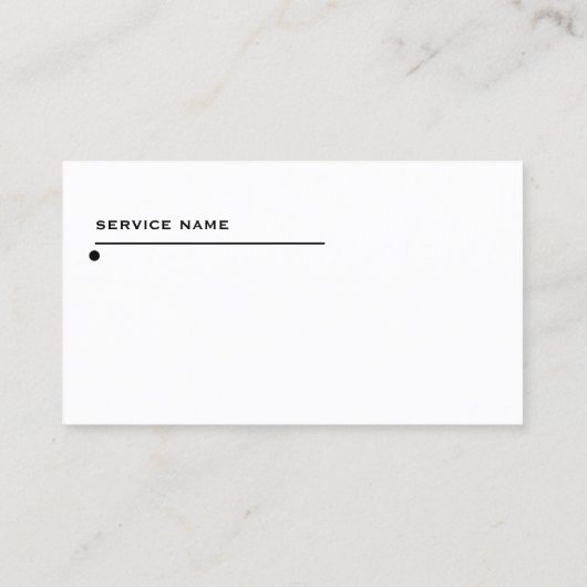 Modernes elegantes Minimalistisches Schlichtes Bus Visitenkarte (Rückseite)