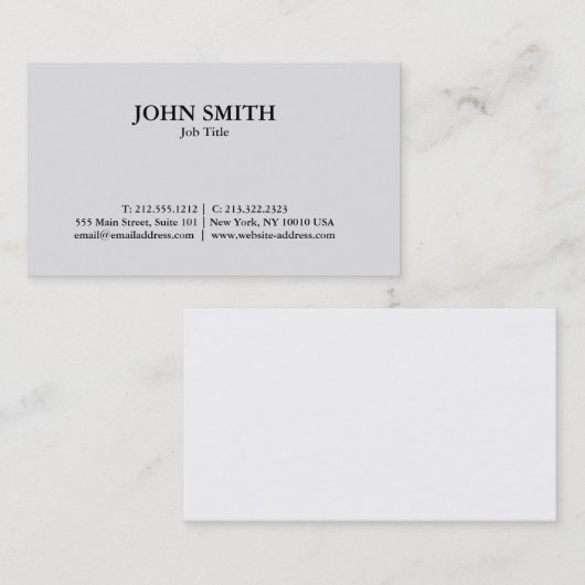 Modernes elegantes Minimalistisches Schlichtes Bus Visitenkarte (Vorne/Hinten)