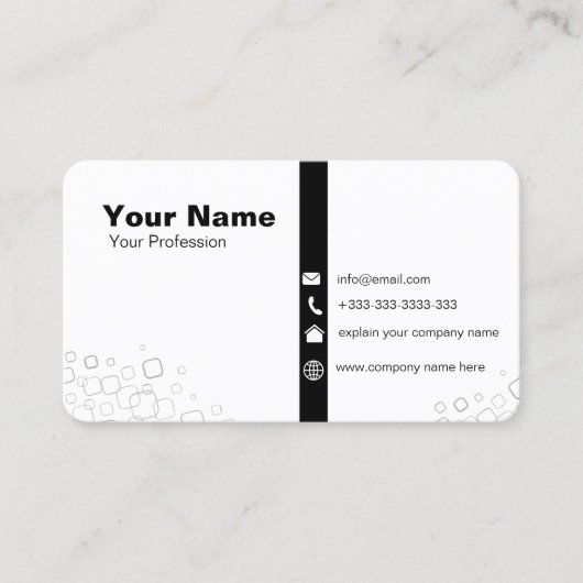 Modernes elegantes Minimalistisches Schlichtes Bus Visitenkarte (Vorderseite)