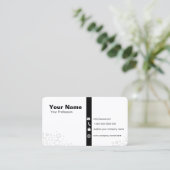 Modernes elegantes Minimalistisches Schlichtes Bus Visitenkarte (Stehend Vorderseite)