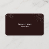 Modernes elegantes Minimalistisches Schlichtes Bus Visitenkarte (Rückseite)