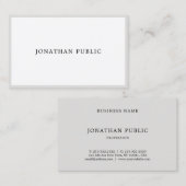 Modernes elegantes Minimalistisches schlichtes Visitenkarte (Vorne/Hinten)