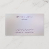 Modernes, elegantes Minimalistisches Template Visitenkarte (Rückseite)