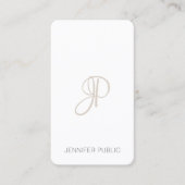 Modernes, elegantes Mit Monogramm Design Visitenkarte (Vorderseite)