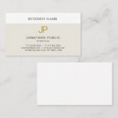 Modernes Elegantes Mit Monogramm Design Visitenkarte (Vorne/Hinten)