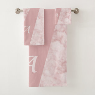 Modernes, elegantes mit Monogramm, erstklassiges D Badhandtuch Set