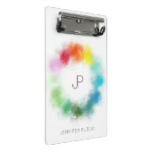 Modernes, elegantes Mit Monogramm Template Mini Klemmbrett (Schrägansicht)