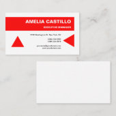 Modernes Elegantes Modernes Rotes Weiß Visitenkarte (Vorne/Hinten)