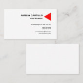 Modernes Elegantes Modernes Rotes Weiß Visitenkarte (Vorne/Hinten)