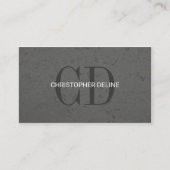 Modernes, elegantes Monogram-Berater für Graustein Visitenkarte (Vorderseite)