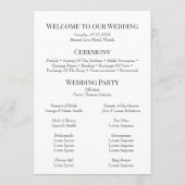 Modernes, elegantes Monogram-Foto-Hochzeitsprogram Programm (Rückseite)