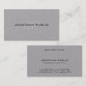 Modernes, elegantes Monogram Minimalistisch Templa Visitenkarte (Vorne/Hinten)