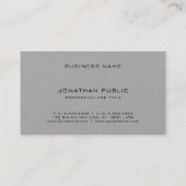 Modernes, elegantes Monogram Minimalistisch Templa Visitenkarte (Rückseite)