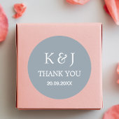 Modernes, elegantes Monogram Vielen Dank Gastgesch Runder Aufkleber