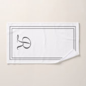 Modernes, elegantes Monogramm aus schwarzen und we Badhandtuch Set (Handtuch)