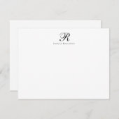 Modernes, elegantes Monogramm-Berufliches Business Mitteilungskarte (Vorne/Hinten)