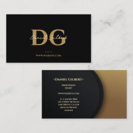 Modernes, elegantes Monogramm-Berufliches Gold Visitenkarte