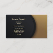 Modernes, elegantes Monogramm-Berufliches Gold Visitenkarte (Rückseite)