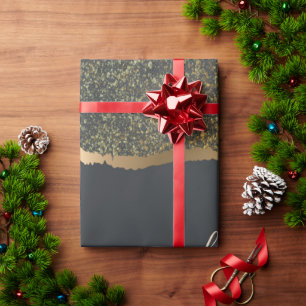 Modernes, elegantes Monogramm der Gold-Touch Geschenkpapier