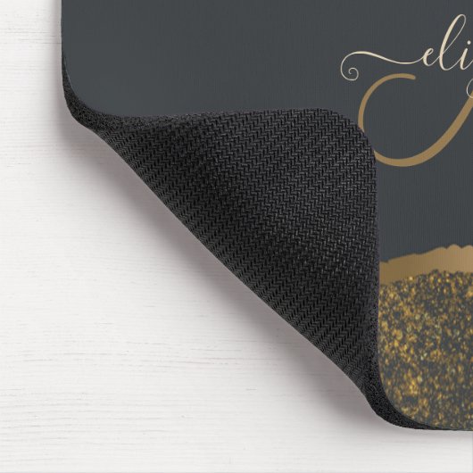 Modernes, elegantes Monogramm der Gold-Touch Mousepad (Ecke)