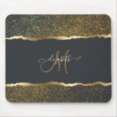 Modernes, elegantes Monogramm der Gold-Touch Mousepad (Vorne)
