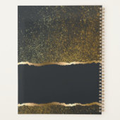 Modernes, elegantes Monogramm der Gold-Touch Planer (Rückseite)