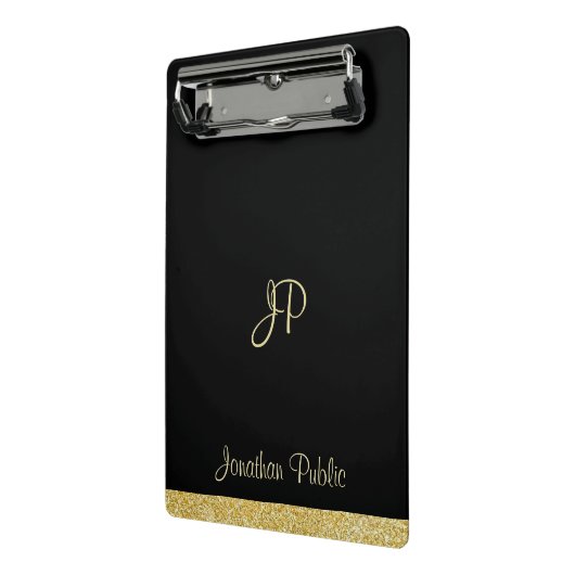 Modernes, elegantes Monogramm für einfaches Design Mini Klemmbrett (Gewinkelt2)