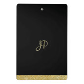 Modernes, elegantes Monogramm für einfaches Design Mini Klemmbrett (Rückseite)