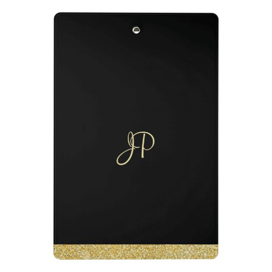 Modernes, elegantes Monogramm für einfaches Design Mini Klemmbrett (Rückseite)