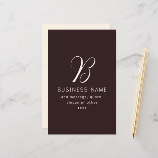 Modernes, elegantes Monogramm für Unternehmensname (Vorderseite/Rückseite Beispiel)