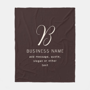 Modernes, elegantes Monogramm für Unternehmensname Fleecedecke