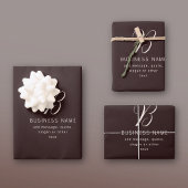 Modernes, elegantes Monogramm für Unternehmensname Geschenkpapier Set