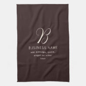 Modernes, elegantes Monogramm für Unternehmensname Geschirrtuch (Vertikal)