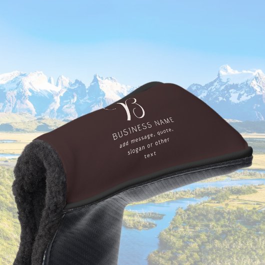 Modernes, elegantes Monogramm für Unternehmensname Golf Headcover