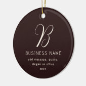 Modernes, elegantes Monogramm für Unternehmensname Keramik Ornament (Links)